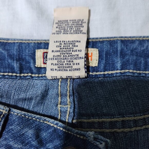 Faded Glory Capris Women's Size 12 Denim Jean Pants Cuffed Stretch Denim - Picture 6 of 9